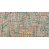 Viscose and Acrylic Chenille Tweed - Rose Tan and Light Teal - Newcastle Collection