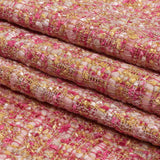 Viscose and Acrylic Chenille Tweed - Pink, Magenta and Yellow - Newcastle Collection
