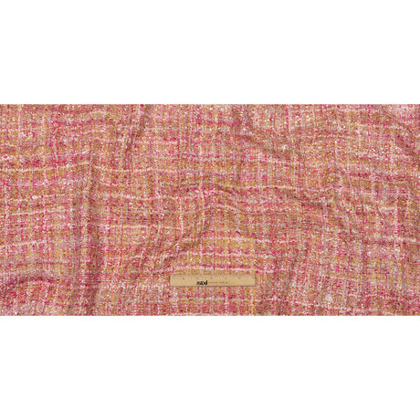 Viscose and Acrylic Chenille Tweed - Pink, Magenta and Yellow - Newcastle Collection