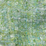 Viscose and Acrylic Chenille Tweed - Apple Green, Seafoam, and Light Gray - Newcastle Collection