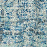 Viscose and Acrylic Chenille Tweed - Bijou Blue, White and Gray - Newcastle Collection