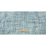 Viscose and Acrylic Chenille Tweed - Bijou Blue, White and Gray - Newcastle Collection