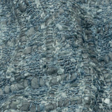 Viscose and Acrylic Chenille Tweed - Flint Stone and Baby Blue Metallic - Newcastle Collection