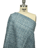 Viscose and Acrylic Chenille Tweed - Flint Stone and Baby Blue Metallic - Newcastle Collection