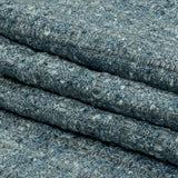 Viscose and Acrylic Chenille Tweed - Flint Stone and Baby Blue Metallic - Newcastle Collection
