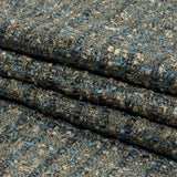 Viscose and Acrylic Chenille Tweed - Taupe and Blue Metallic - Newcastle Collection
