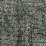 Viscose and Acrylic Chenille Tweed - Taupe and Blue Metallic - Newcastle Collection