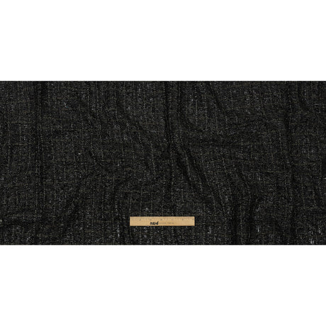 Viscose and Acrylic Chenille Tweed - Charcoal, Black Bean and Metallic Silver - Newcastle Collection