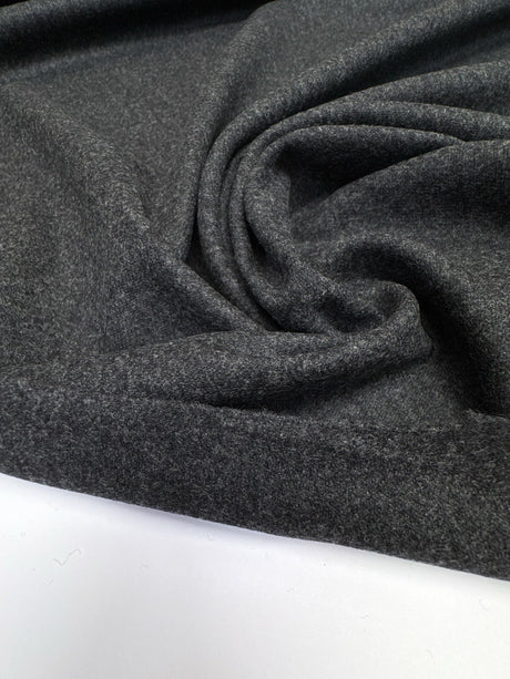 Wool Twill Fabric Melange Gray