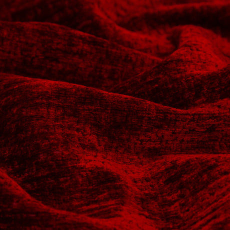 Sinful Red Polyester Upholstery Chenille
