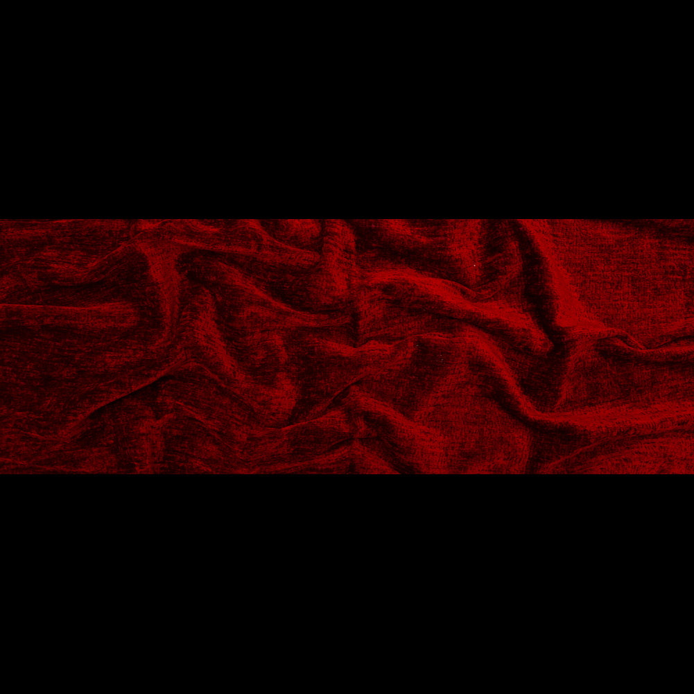 Sinful Red Polyester Upholstery Chenille