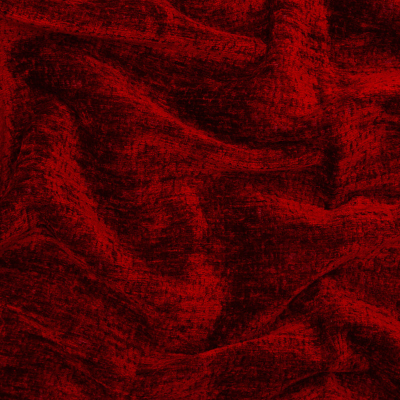 Sinful Red Polyester Upholstery Chenille