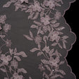 3D Embroidered Lace with Beads and Scalloped Edges - Lilac Floral