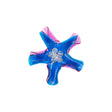 Italian Blue and Pink 3D Flower Applique - 2.875"