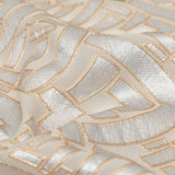 Metallic Gold, Silver and Ecru Geometric Luxury Brocade