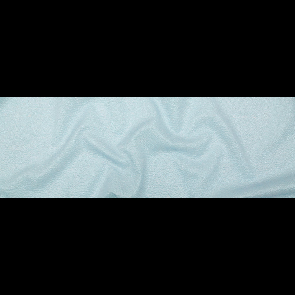 Metallic Blue Striped Bubble Wrap Organza Brocade