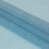 Metallic Blue Striped Bubble Wrap Organza Brocade