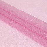 Metallic Pink Striped Bubble Wrap Organza Brocade
