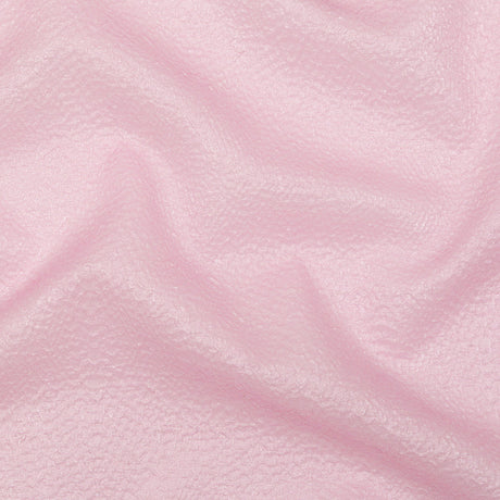 Metallic Pink Striped Bubble Wrap Organza Brocade