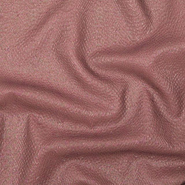 Metallic Wine Striped Bubble Wrap Organza Brocade