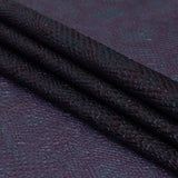 Metallic Purple and Blue Striped Bubble Wrap Organza Brocade