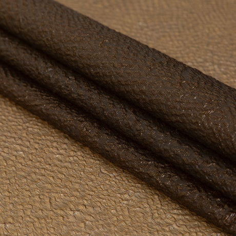 Metallic Gold Striped Bubble Wrap Organza Brocade