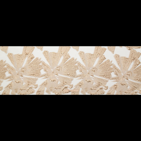 Metallic Gold and Ecru Large-Scale Burnout Floral Luxury Brocade