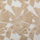 Metallic Gold and Ecru Large-Scale Burnout Floral Luxury Brocade