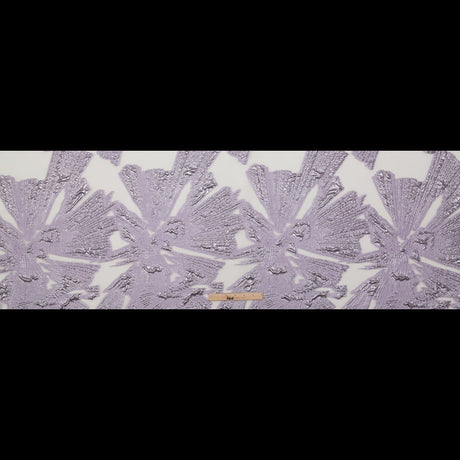 Metallic Lavender Large-Scale Burnout Floral Luxury Brocade
