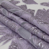 Metallic Lavender Large-Scale Burnout Floral Luxury Brocade