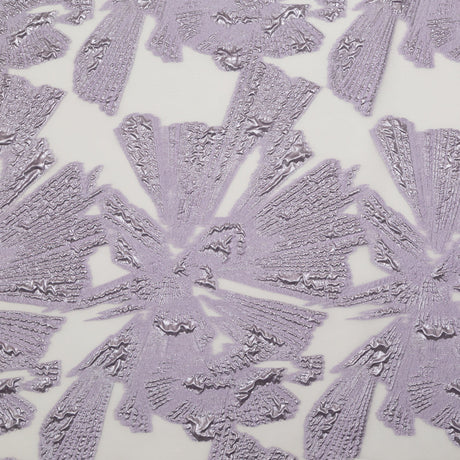Metallic Lavender Large-Scale Burnout Floral Luxury Brocade