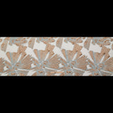 Metallic Gold and Blue Large-Scale Burnout Floral Luxury Brocade