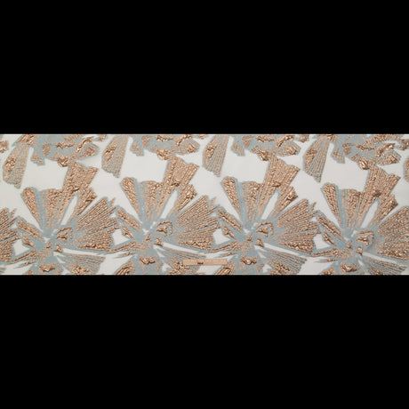 Metallic Gold and Blue Large-Scale Burnout Floral Luxury Brocade