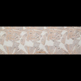 Metallic Silver and Peach Large-Scale Burnout Floral Luxury Brocade
