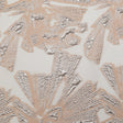 Metallic Silver and Peach Large-Scale Burnout Floral Luxury Brocade