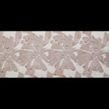 Metallic Rose and Warm Gray Large-Scale Burnout Floral Luxury Brocade