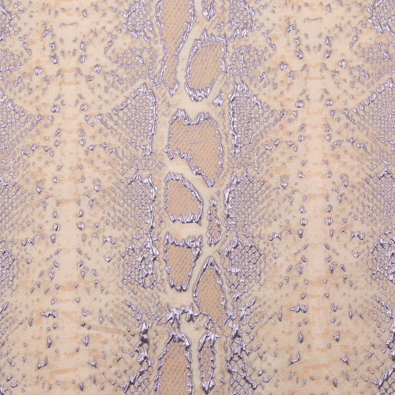 Metallic Lavender and Pink Tint Reptilian Luxury Brocade