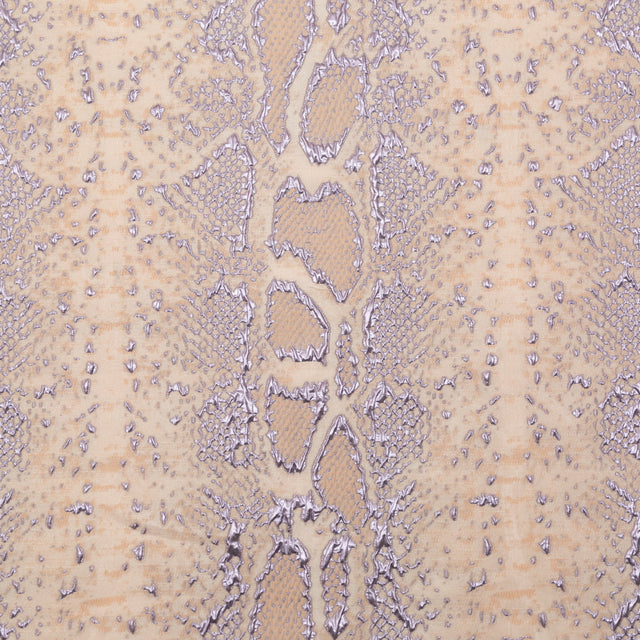 Metallic Lavender and Pink Tint Reptilian Luxury Brocade