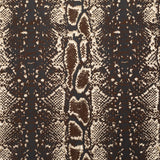 Metallic Gold Black and Brown Reptilian Luxury Brocade