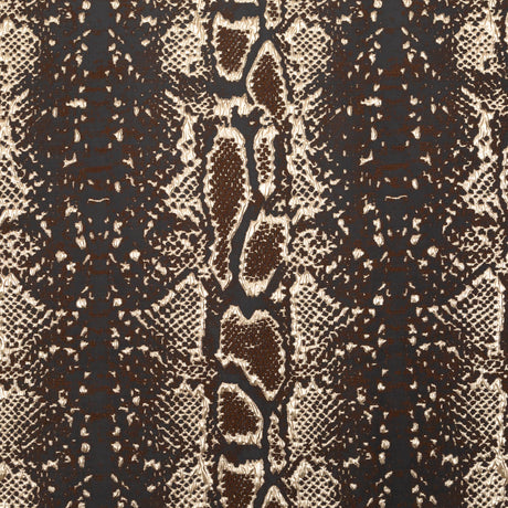 Metallic Gold Black and Brown Reptilian Luxury Brocade
