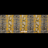 Metallic Copper, Black and Gray Reptilian Luxury Brocade