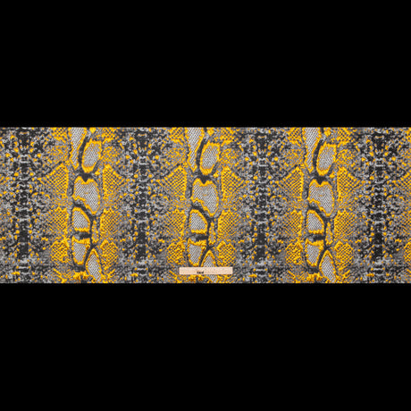 Metallic Copper, Black and Gray Reptilian Luxury Brocade