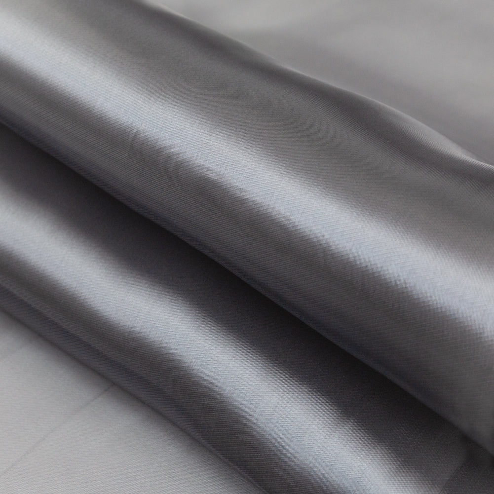 Satin-Faced Twill Organza - Radiant Charcoal