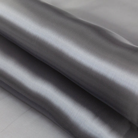 Satin-Faced Twill Organza - Radiant Charcoal