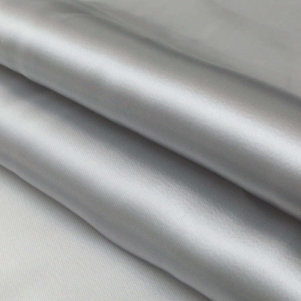Satin-Faced Twill Organza - Luminous Silver - Anise Collection