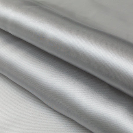 Satin-Faced Twill Organza - Luminous Silver - Anise Collection
