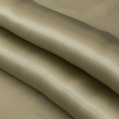 Satin-Faced Twill Organza - Luminous Light Olive - Anise Collection