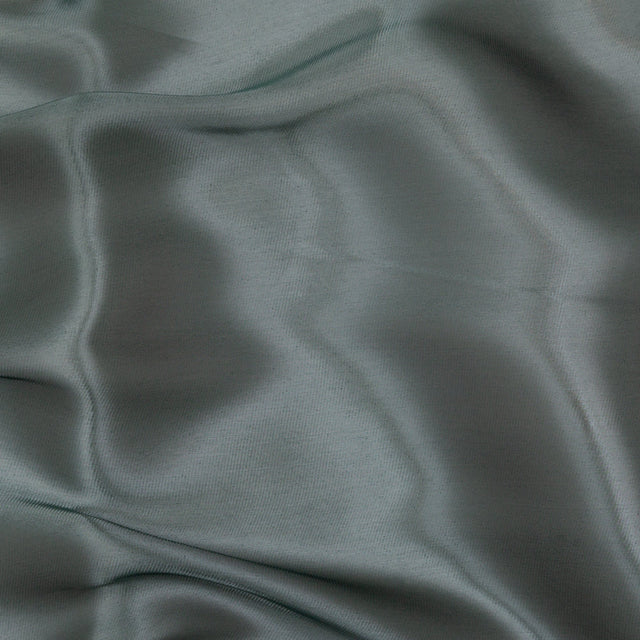 Satin-Faced Twill Organza - Luminous Hunter Green - Anise Collection