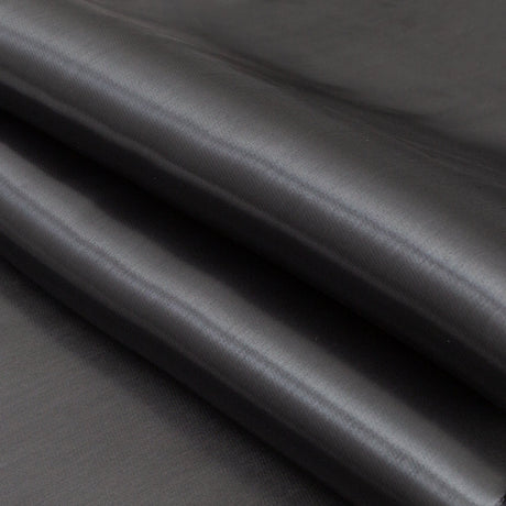 Satin-Faced Twill Organza - Luminous Dark Slate - Anise Collection