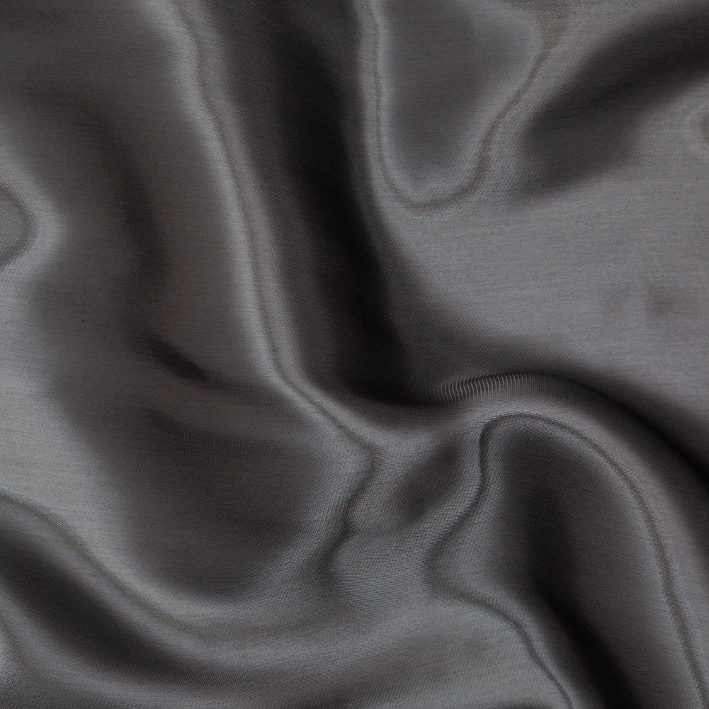 Satin-Faced Twill Organza - Luminous Dark Slate - Anise Collection